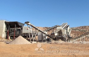 Stone the cone crusher PYZ1750 production line in Qatar