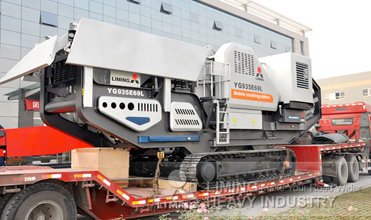 mobile concrete jaw crusher applied for airport construction in Kenya