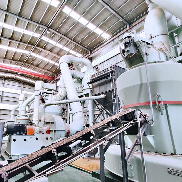 Raymond mill grinding gypsum in a modern plant